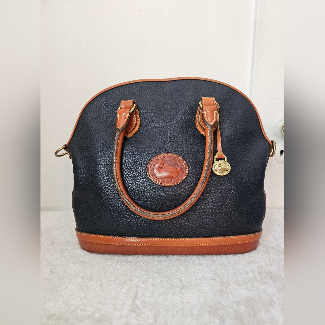 Vintage Dooney & Bourke Large Norfolk Case R05 Navy